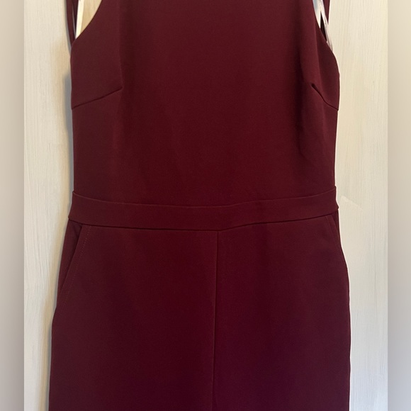 Lulus Maroon Backless Jumper Long Wide Leg Spaghetti Strap Sz M - Picture 7 of 15